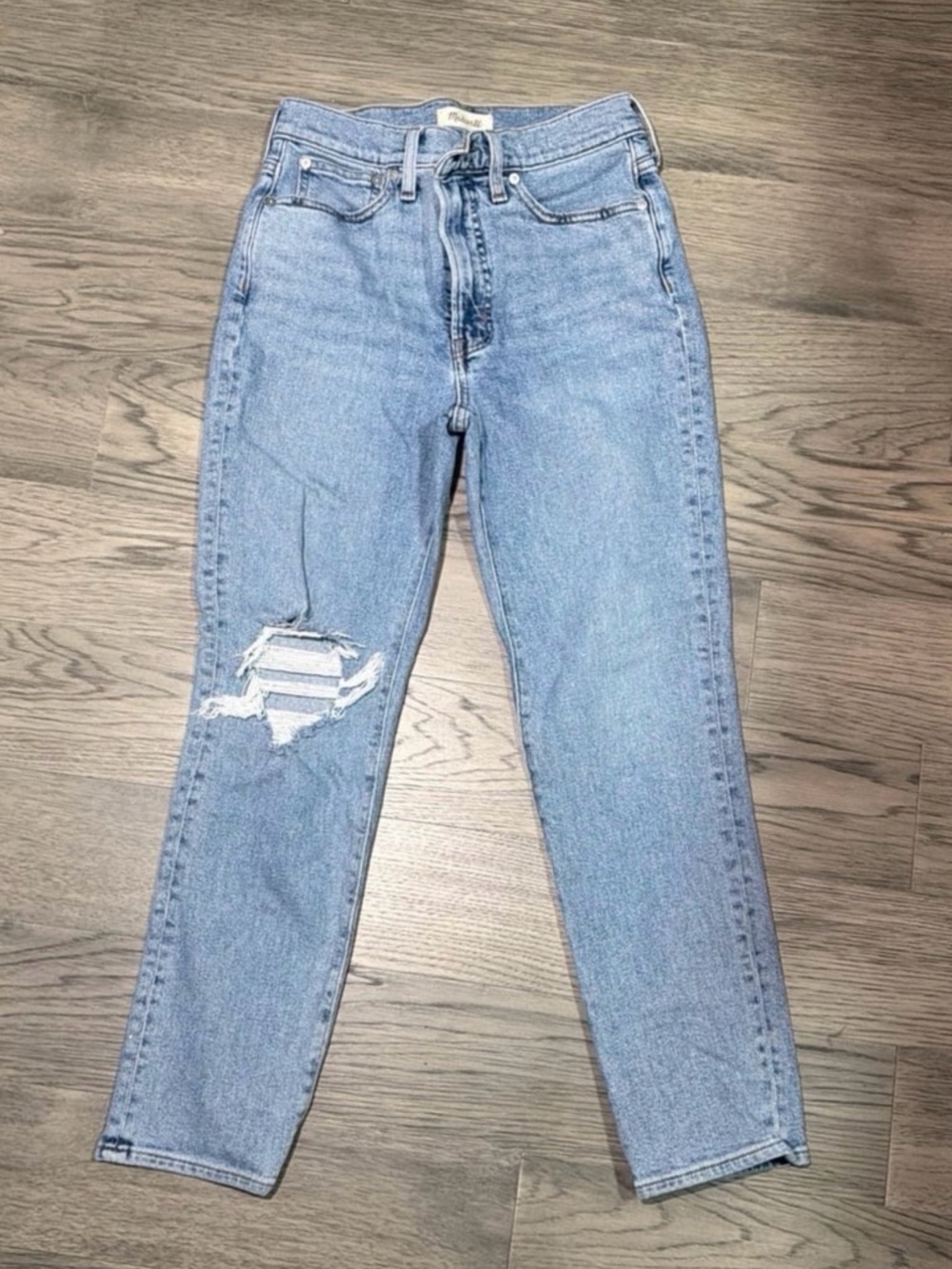 Madewell Light Blue Distressed High-Waist Women's Jeans